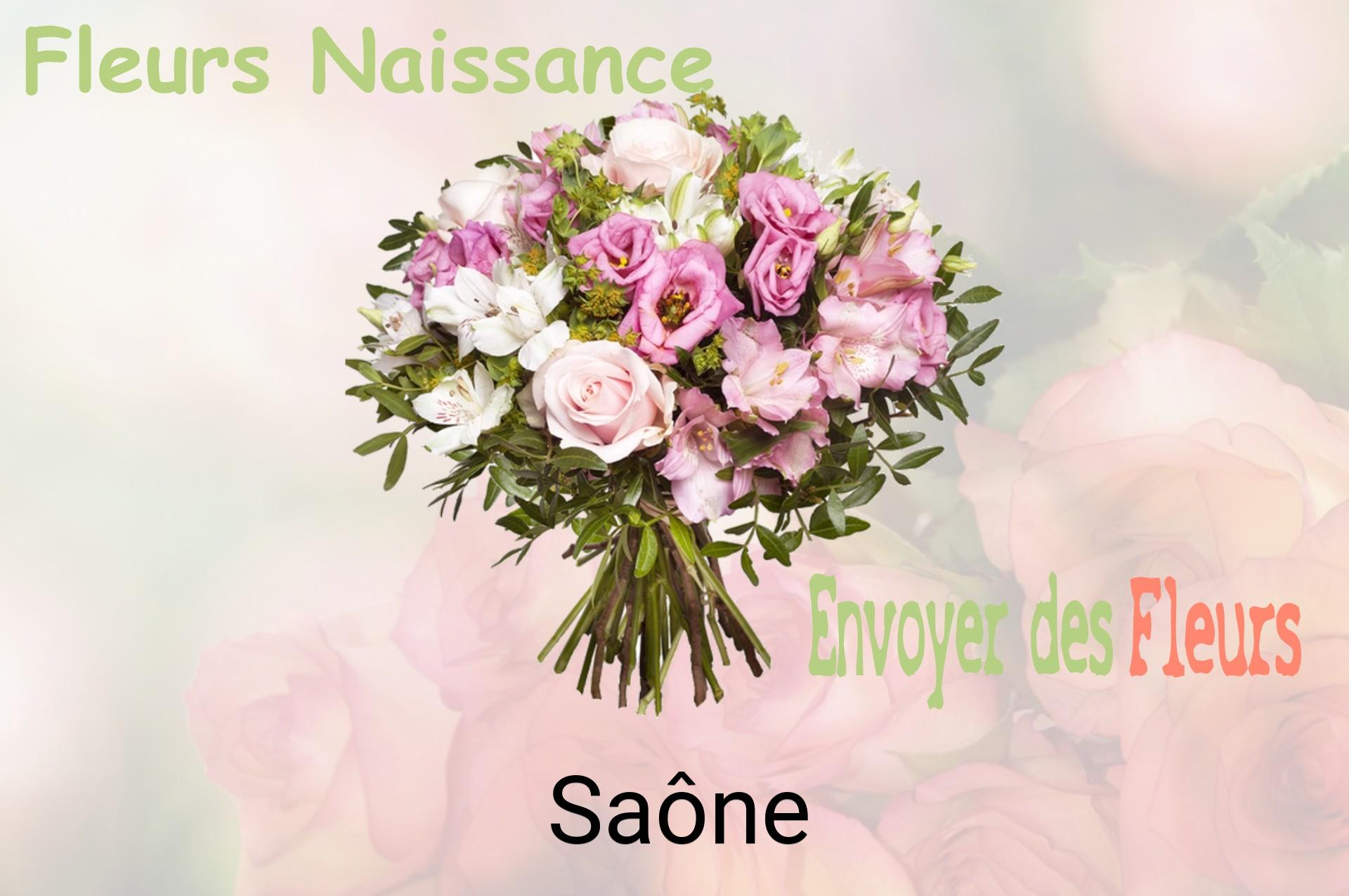 Bouquet de fleurs de naissance livré à Saône